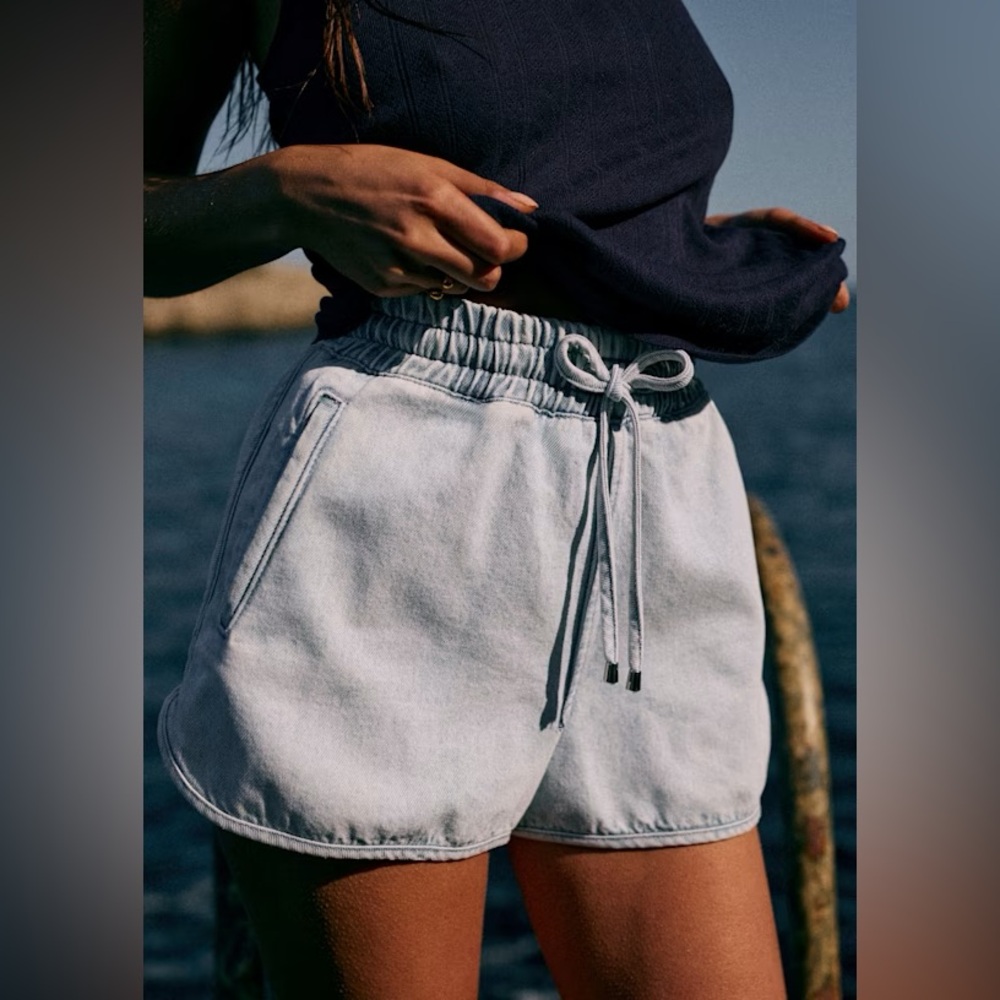 Sézane Kurt denim short 36